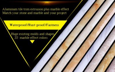 Marble effect aluminium tile trim