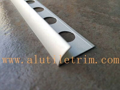 Aluminum bullnose tile edge trim