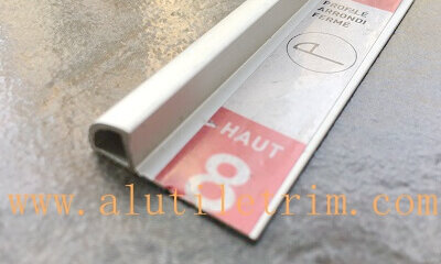 8mm aluminum round edge tile trim in Matt silver