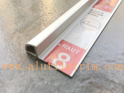 8mm aluminum round edge tile trim in Matt silver