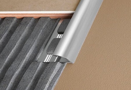 R round bullnose tile trim application