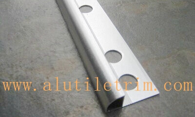 Aluminum tile trim round edge close type