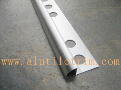 Aluminum tile trim round edge close type