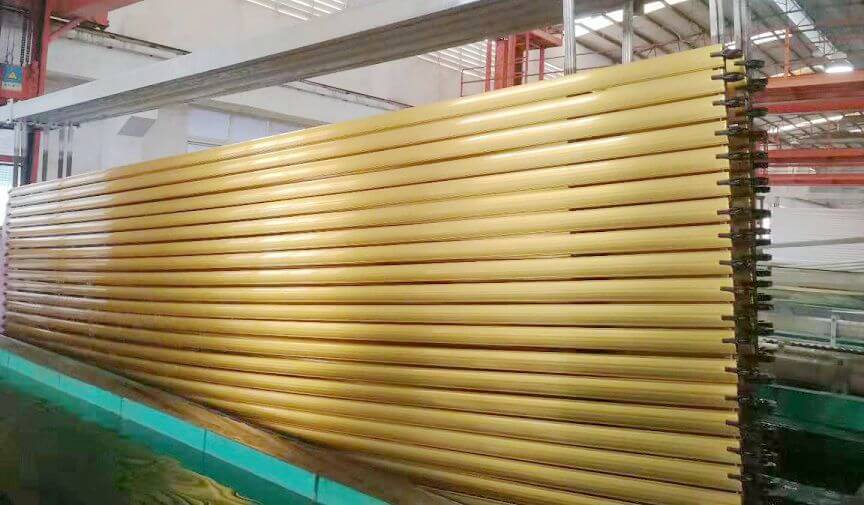 Aluminum profile anodizing gold color