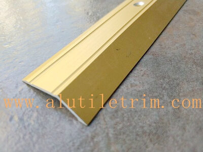 Aluminum flooring profiles with drilling and countersink hole