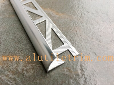 Triangle punching shiny silver round edge tile trim